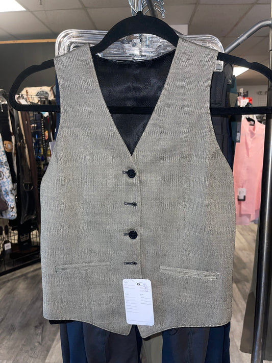 Grey Herringbone Vest