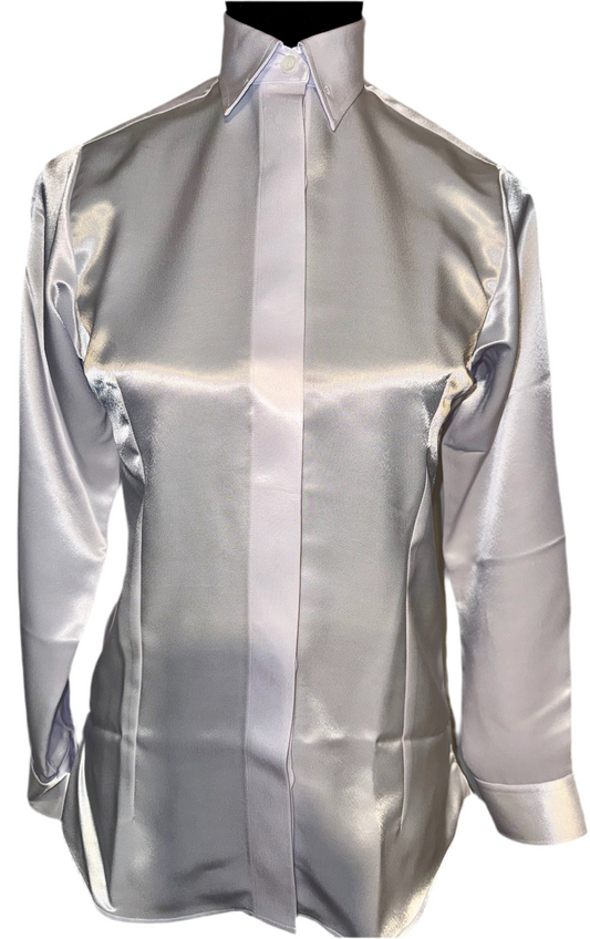 Ellie May, Ladies White Satin Shirt