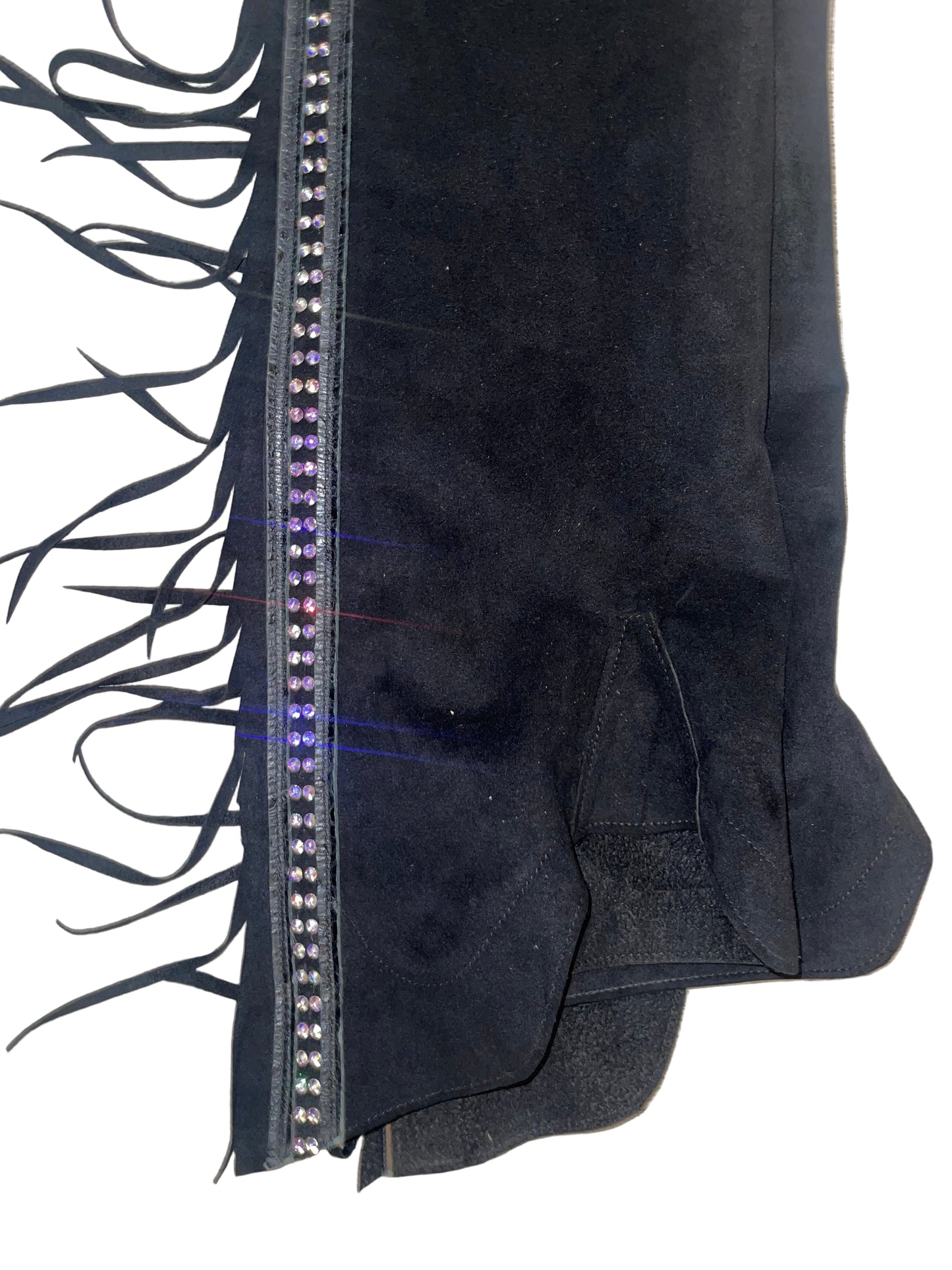 Ladies, Black Fringed, Western Chaps
