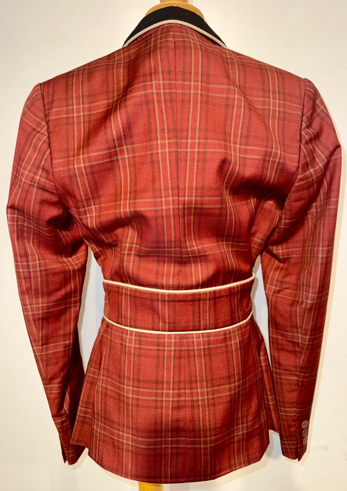 Marsha De Arriaga, Custom Plaid Hunt Coat