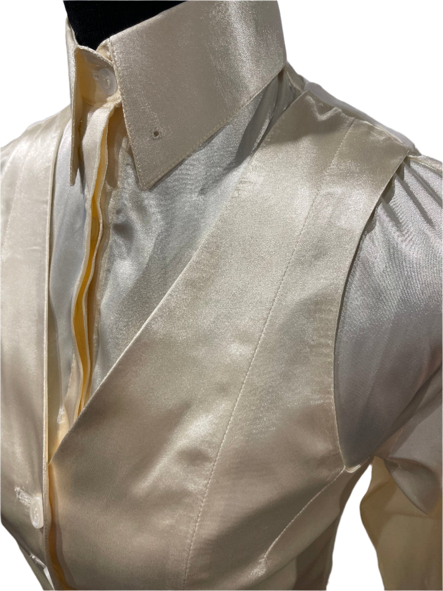 New, MTC Cream Silk Vest