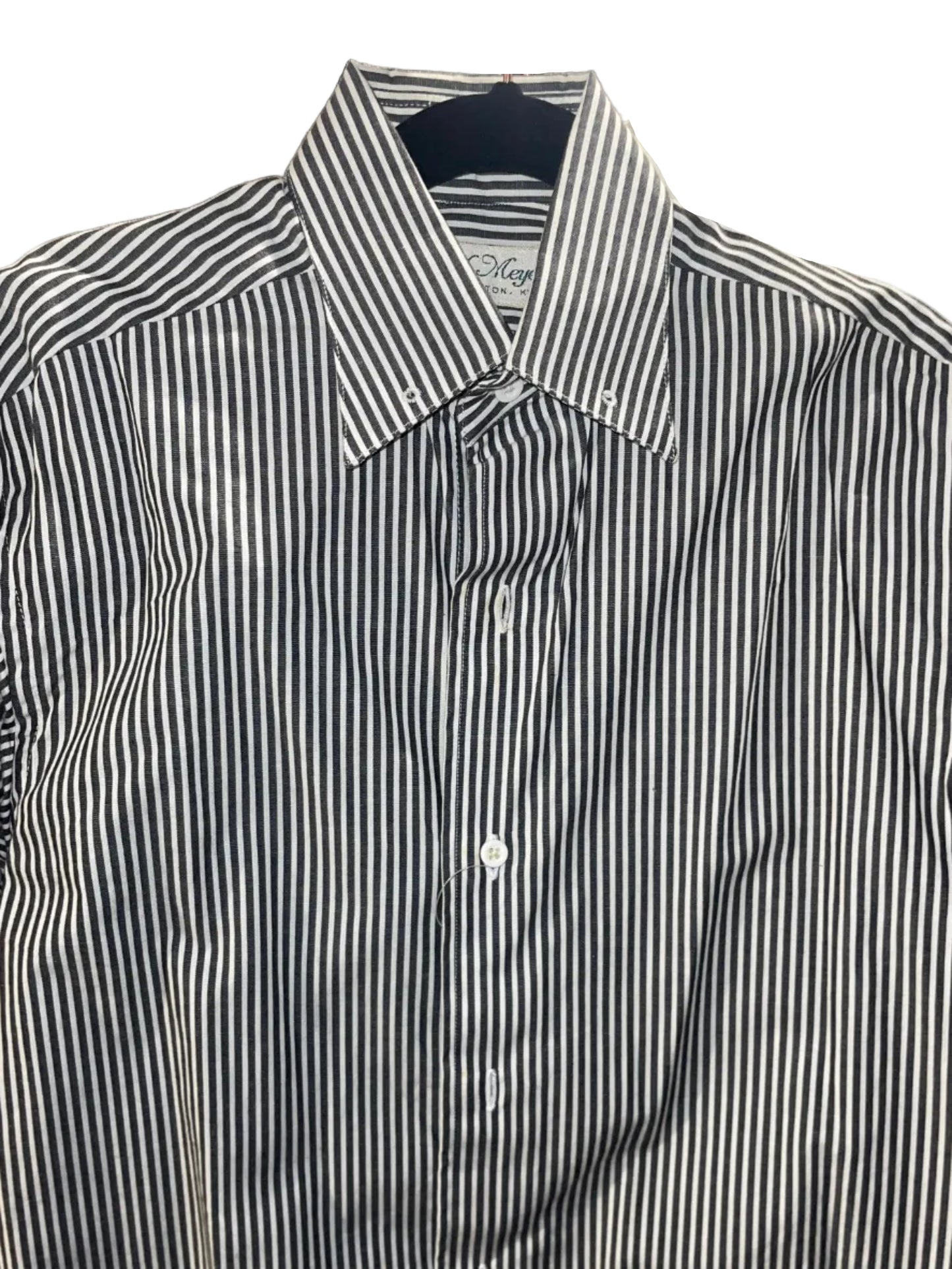 Carl Meyers, Grey and White Stripe Shirt