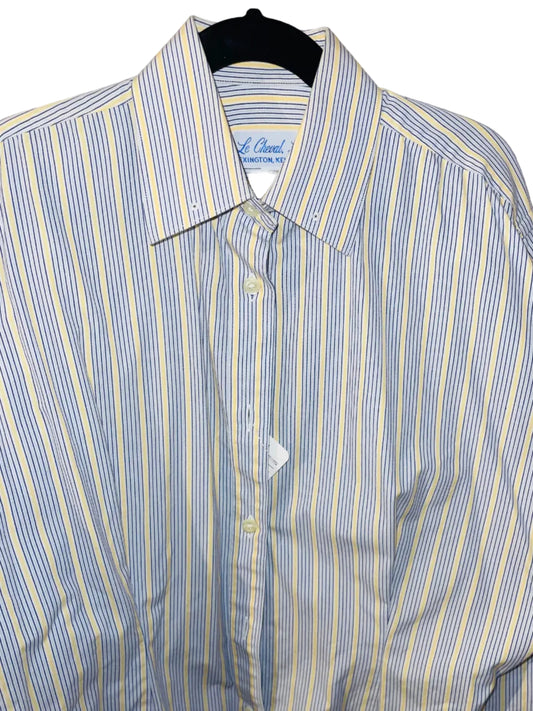 Le Cheval Blue and Yellow Striped Shirt