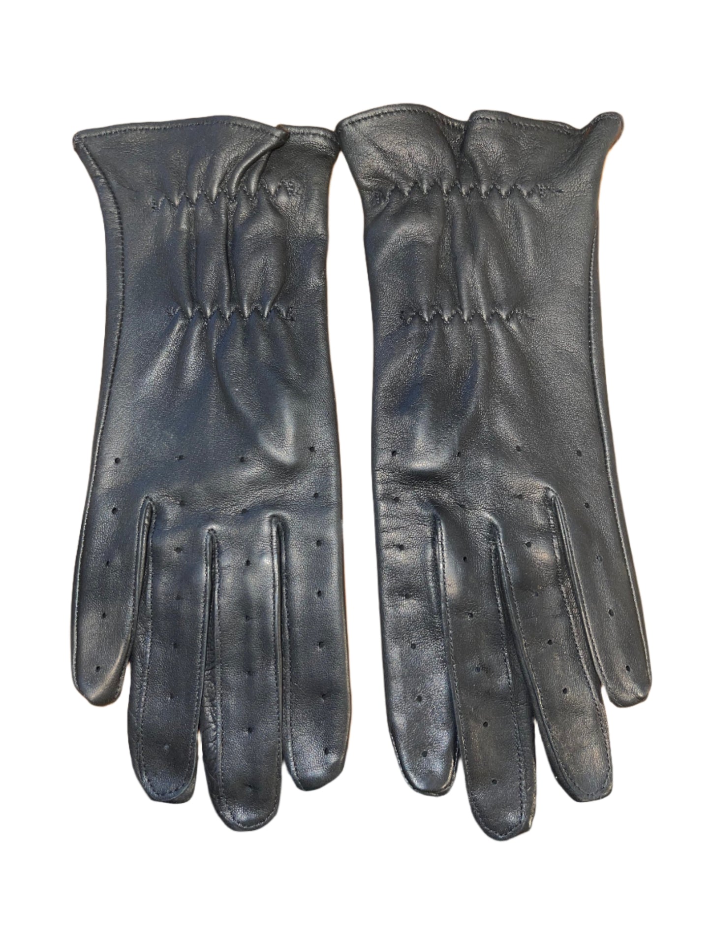 Black Leather Gloves Size 7