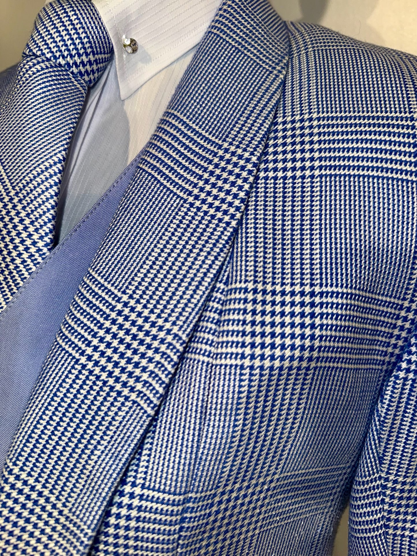 Marsha De Arriaga, Blue Plaid Day Coat