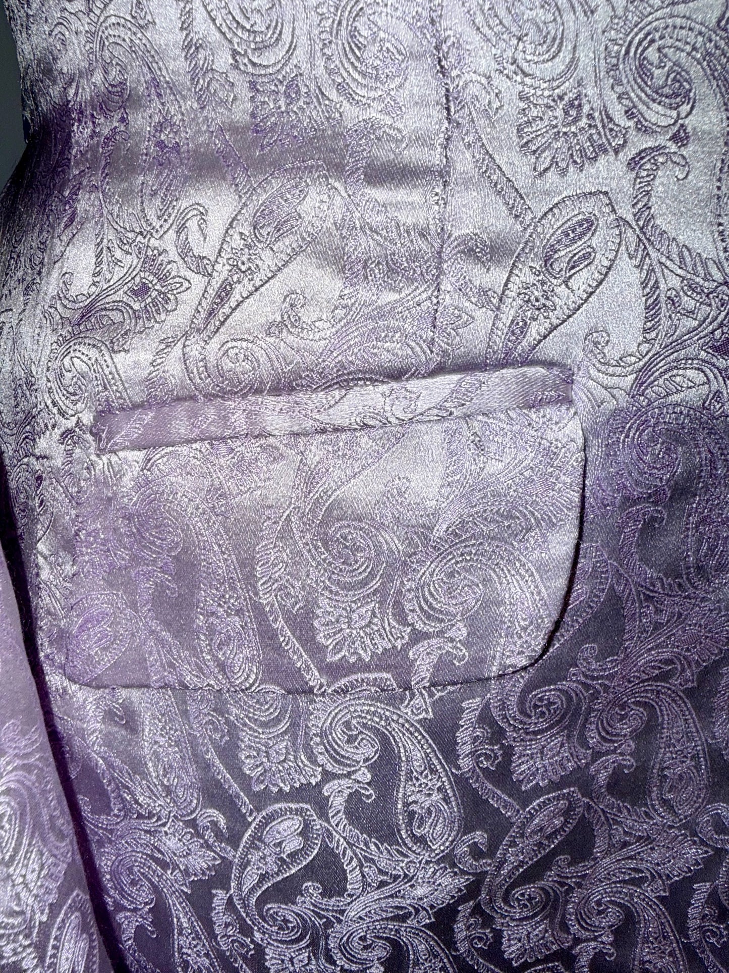 Marsha De Arriaga, Girls Purple Paisley Day Coat