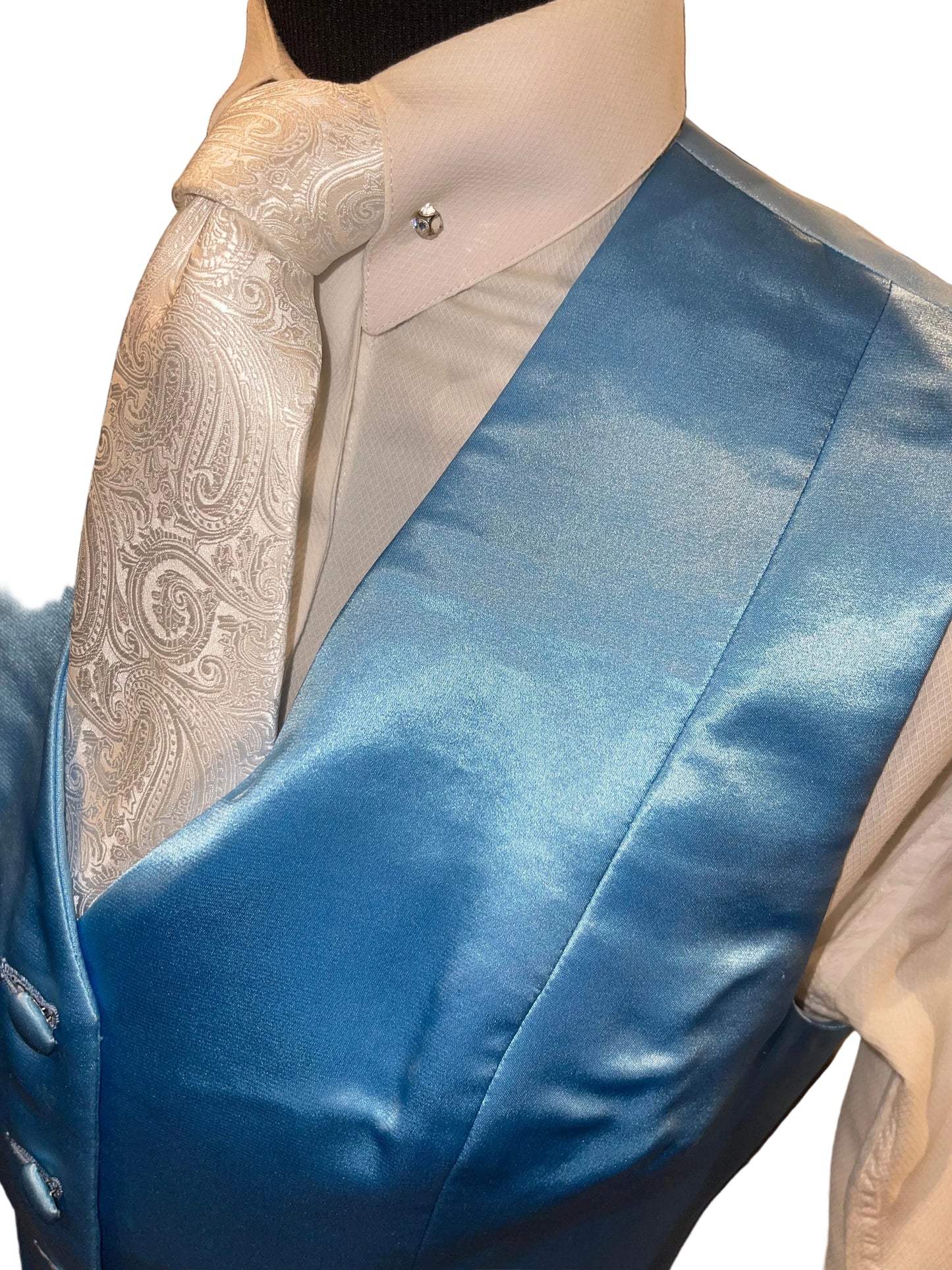Marsha De Arriaga, Blue Silk Vest