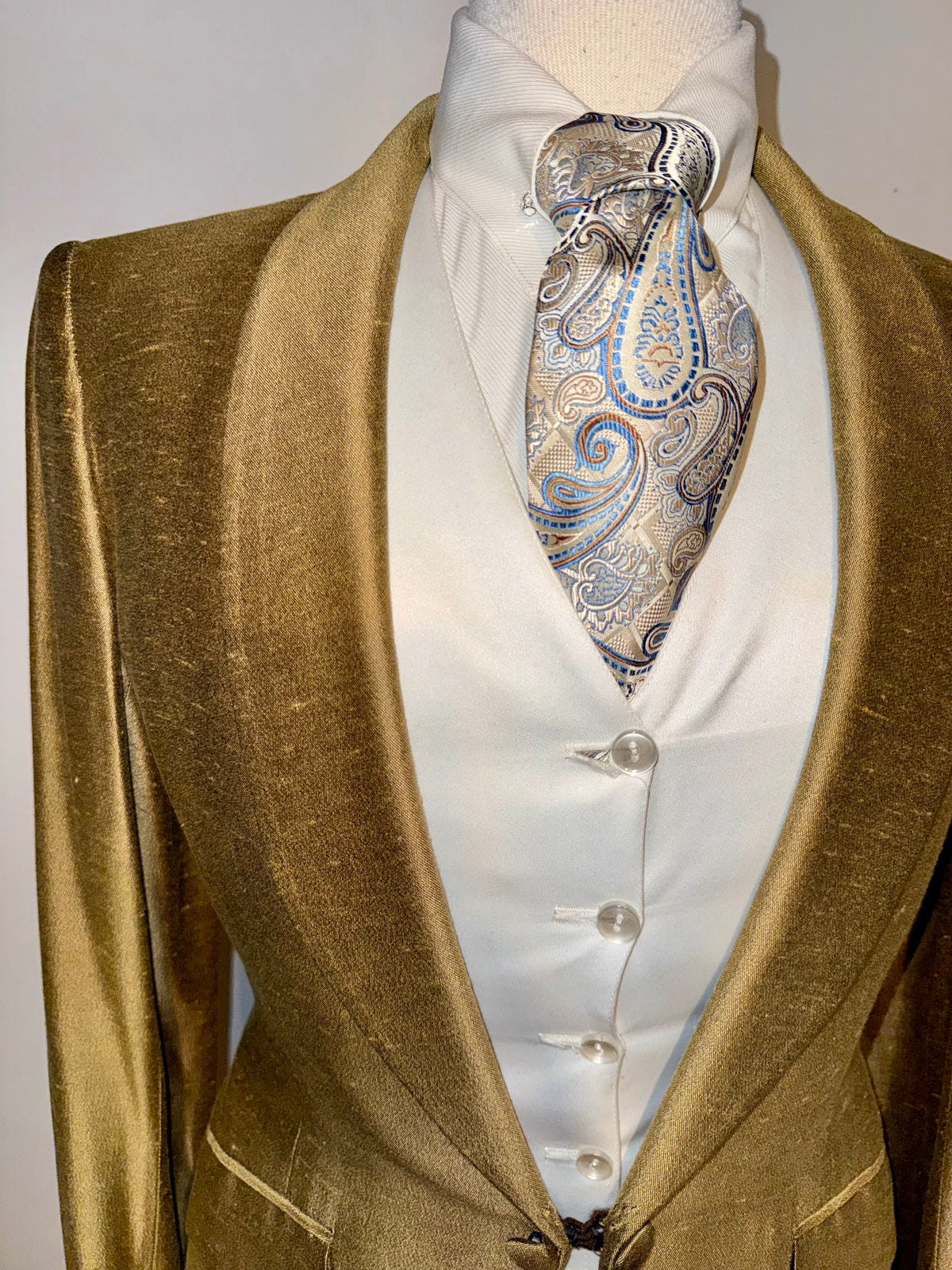 Custom, Gold Silk Day Coat