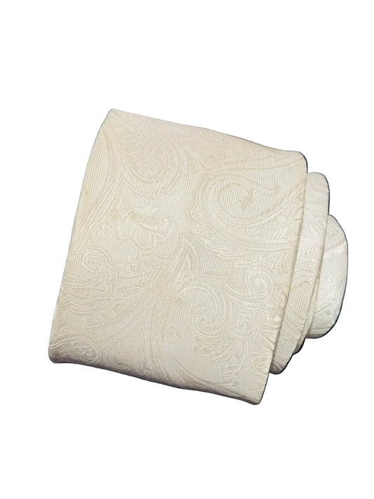 White Paisley Tie