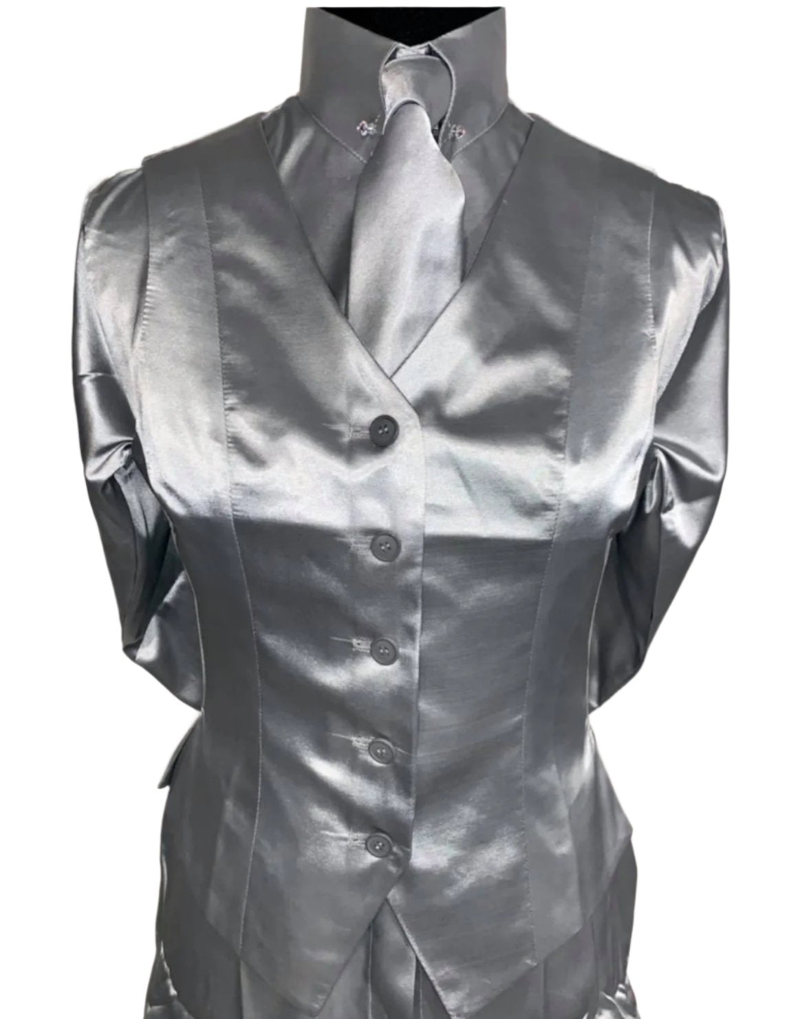 New. MTC, Silver Silk Vest