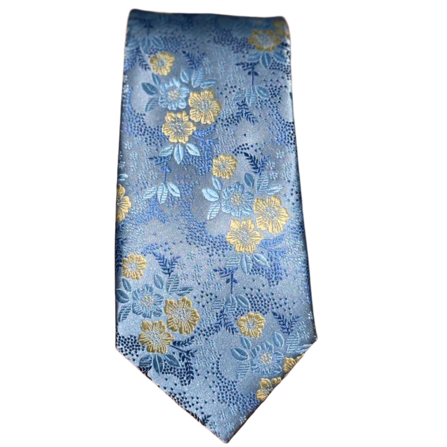 Light Blue Flower Tie