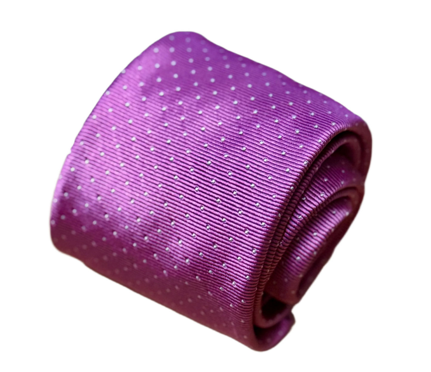 Pink and White Polka Dot Tie