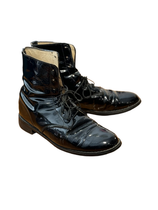 Ladies 7 Black Patent Show Boots