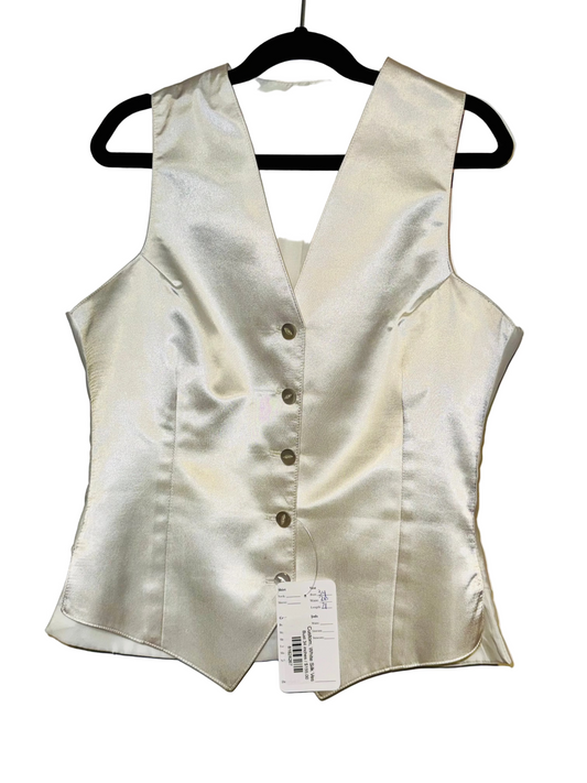Custom, White Silk Vest
