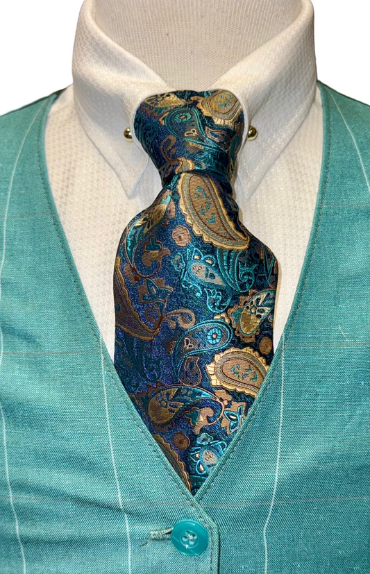 Aqua Paisley Tie
