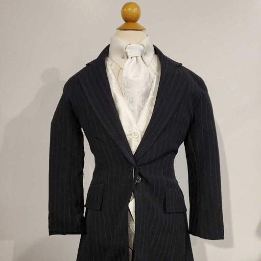 Navy Striped Three Piece Suit