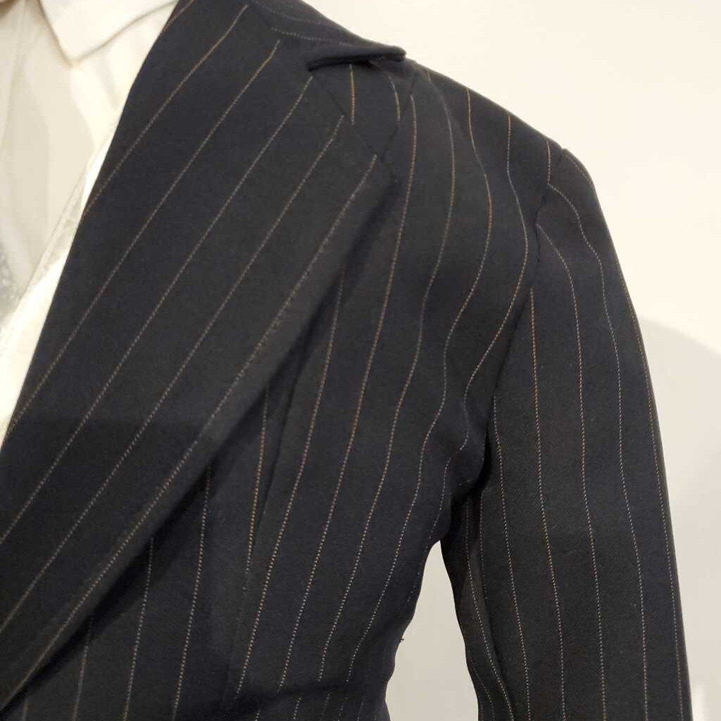 Navy Striped Three Piece Suit