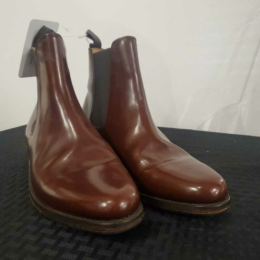 Brown Patent Leather Boots 9
