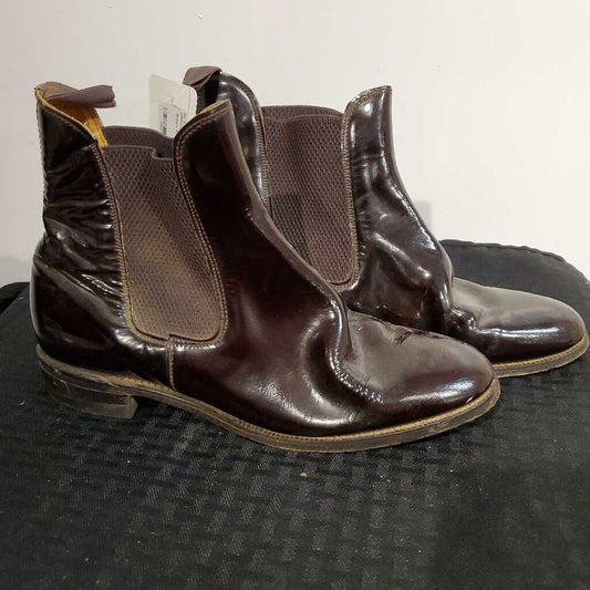 Brown Patent Leather Boots 9