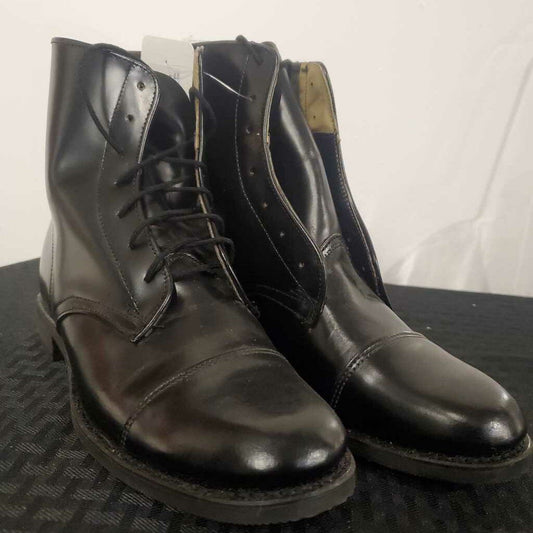 Black Patent Lace up Boots 6 1/2