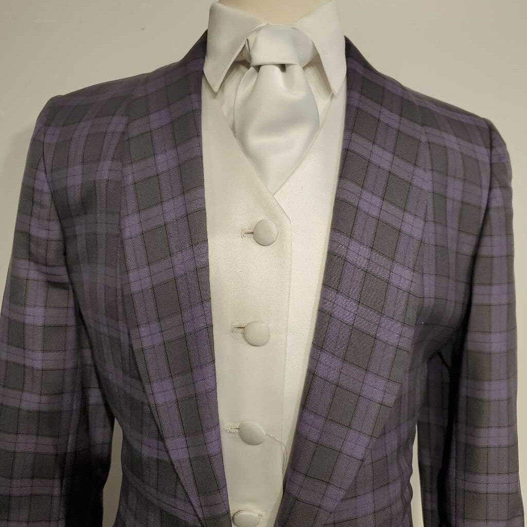 Purple and Grey Plaid Daycoat