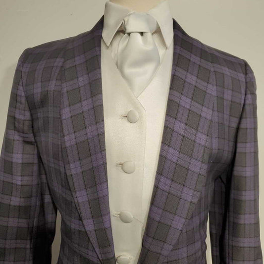 Purple and Grey Plaid Daycoat