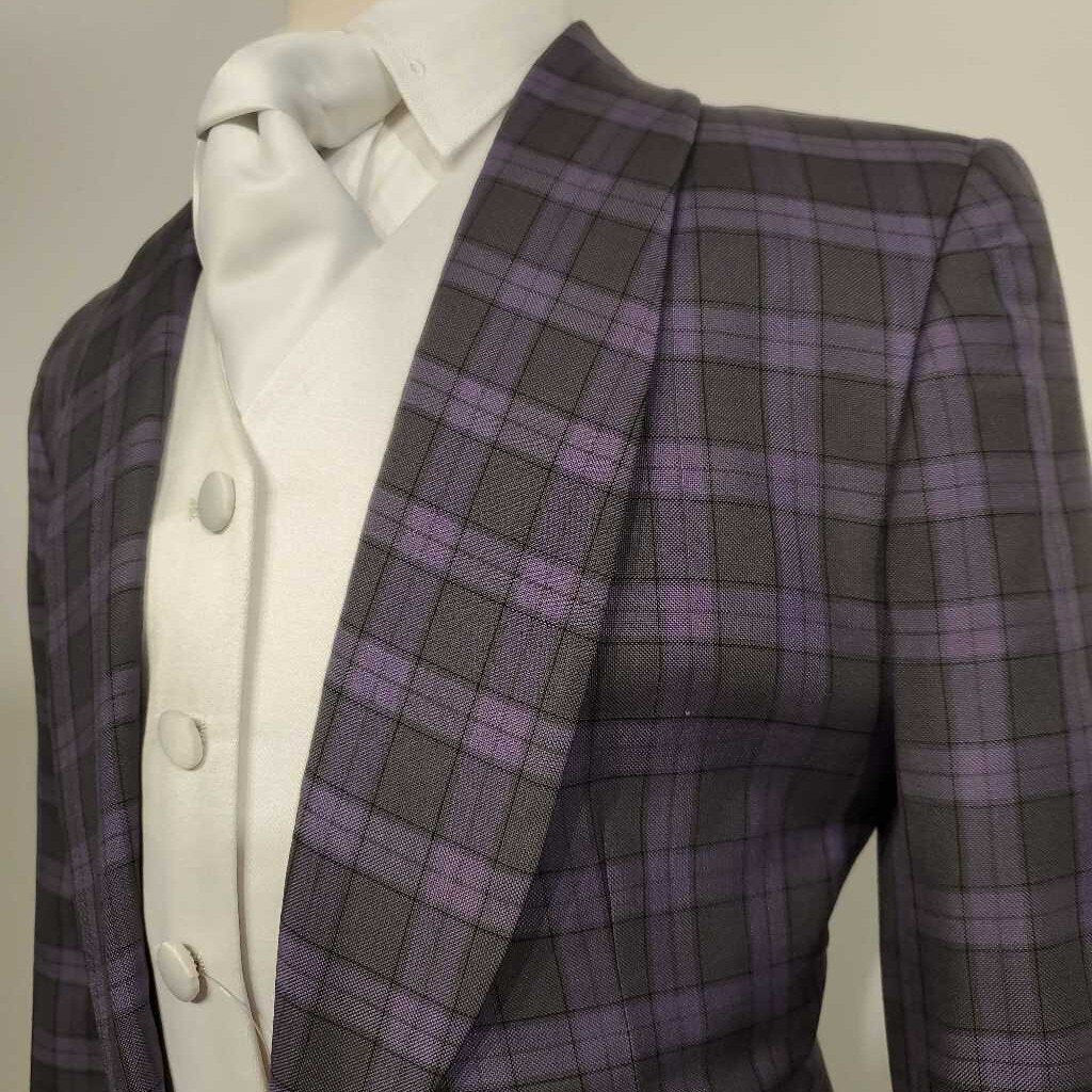 Purple and Grey Plaid Daycoat