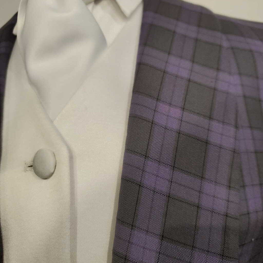 Purple and Grey Plaid Daycoat