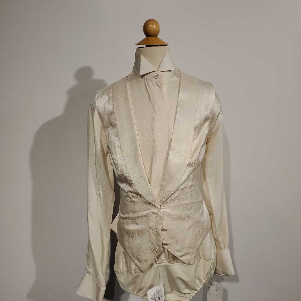 Cream Formal Vest and Shirt Set