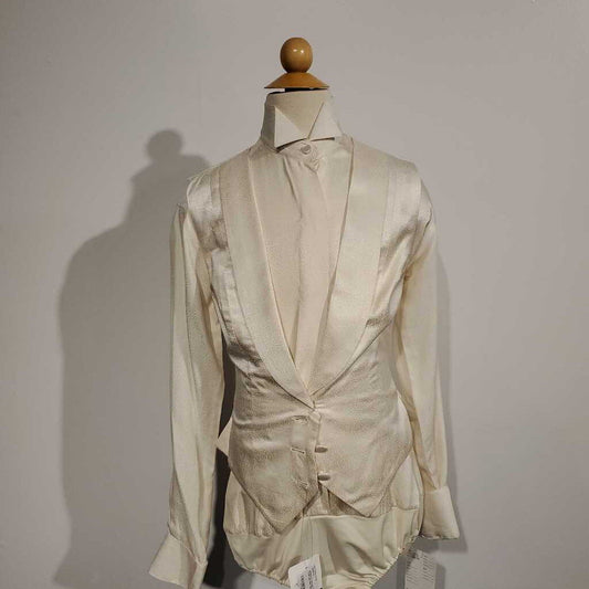 Cream Formal Vest and Shirt Set