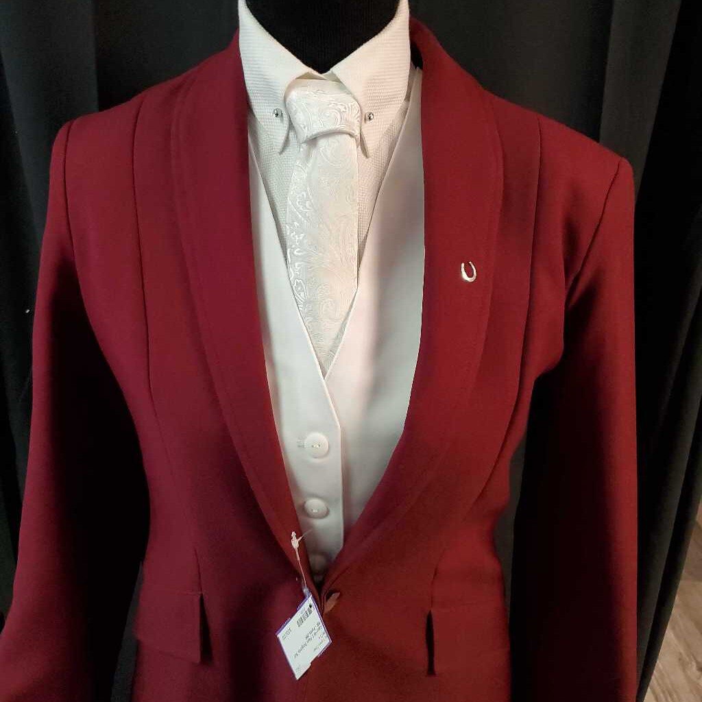 Reed Hill 2 Piece Burgundy Suit 10R - Pants 26R