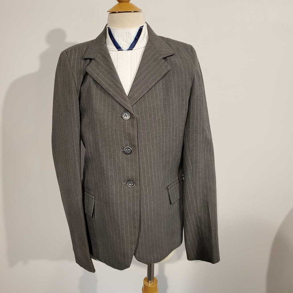 Grey Pinstripe Hunt Coat Kids 14