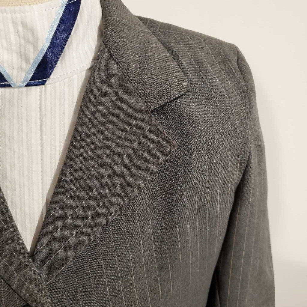 Grey Pinstripe Hunt Coat Kids 14