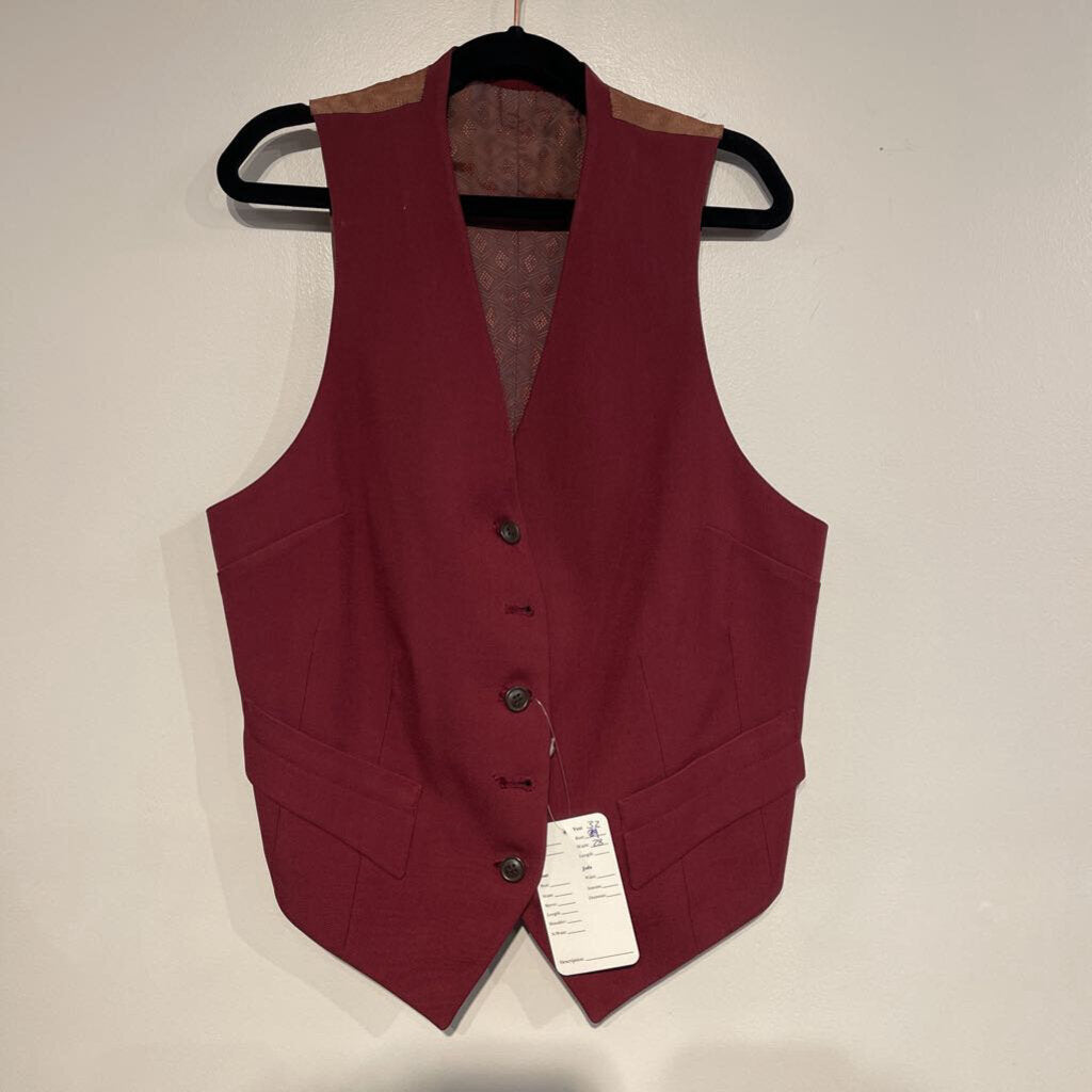 Maroon Poly Vest