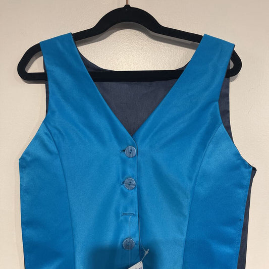 Blue Satin Vest