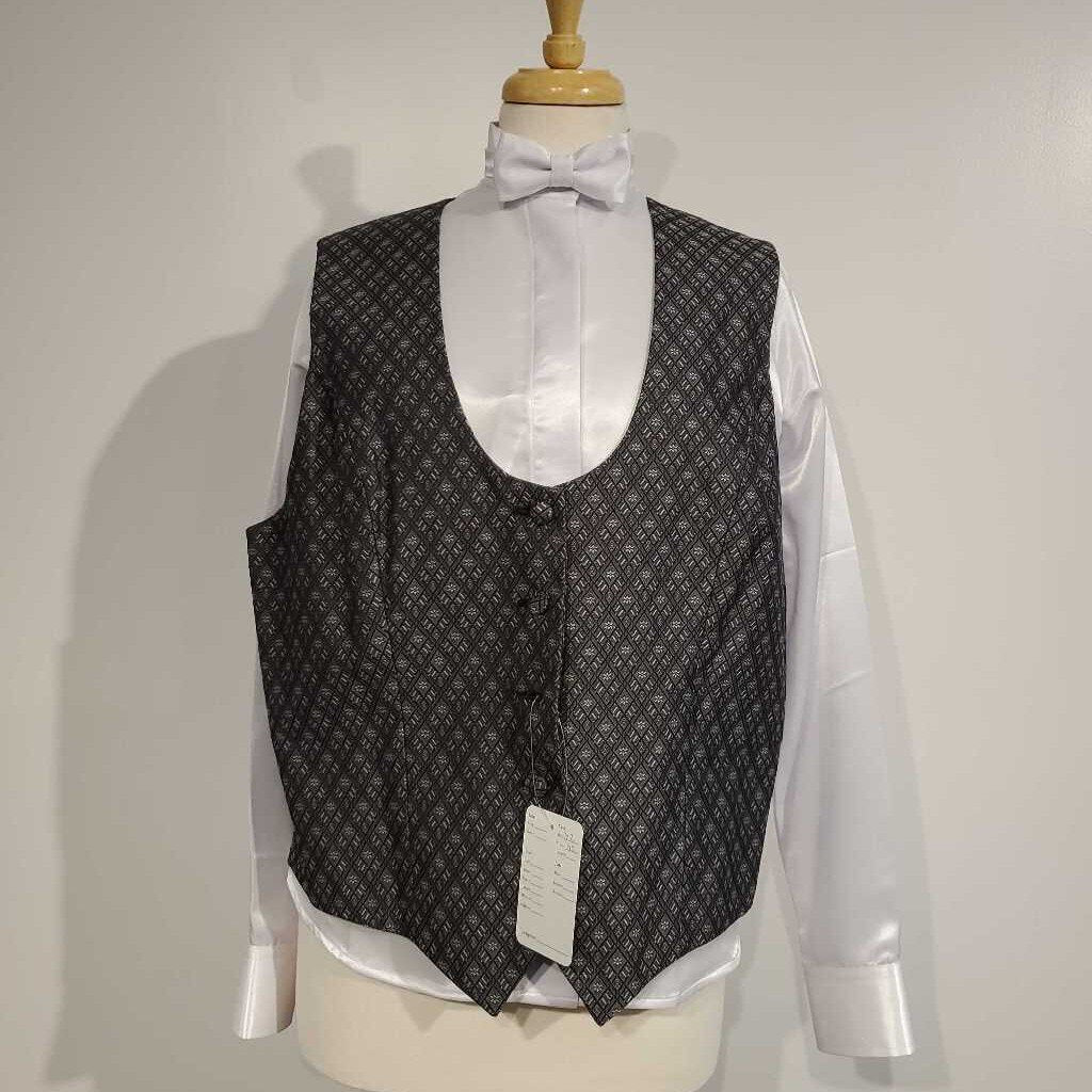 Black and Silver Vest
