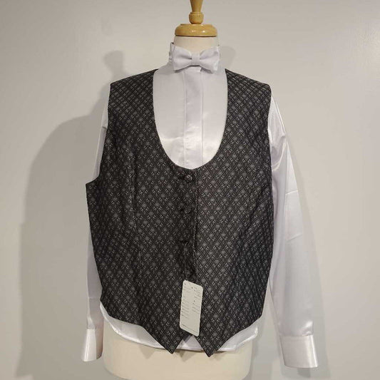 Black and Silver Vest