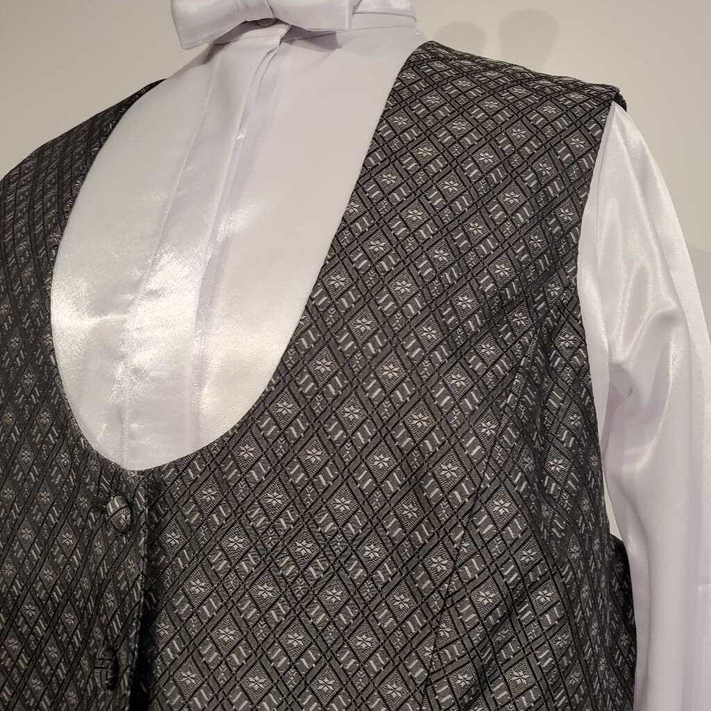 Black and Silver Vest