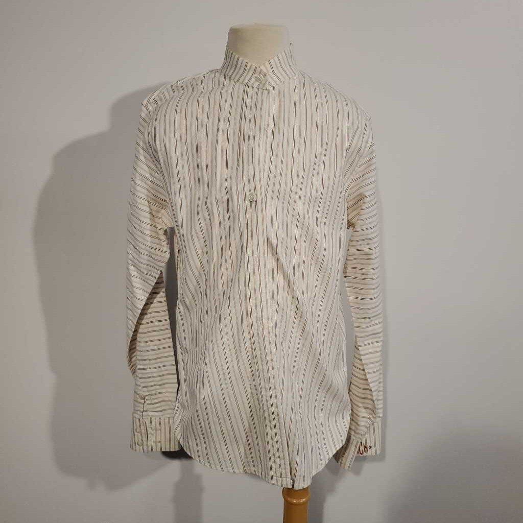 Cream and Tan stripe shirt