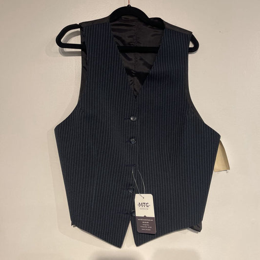 Navy Stripe Poly Vest