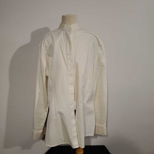 Marsha De Arriaga White Textured Equitation Shirt 10/12