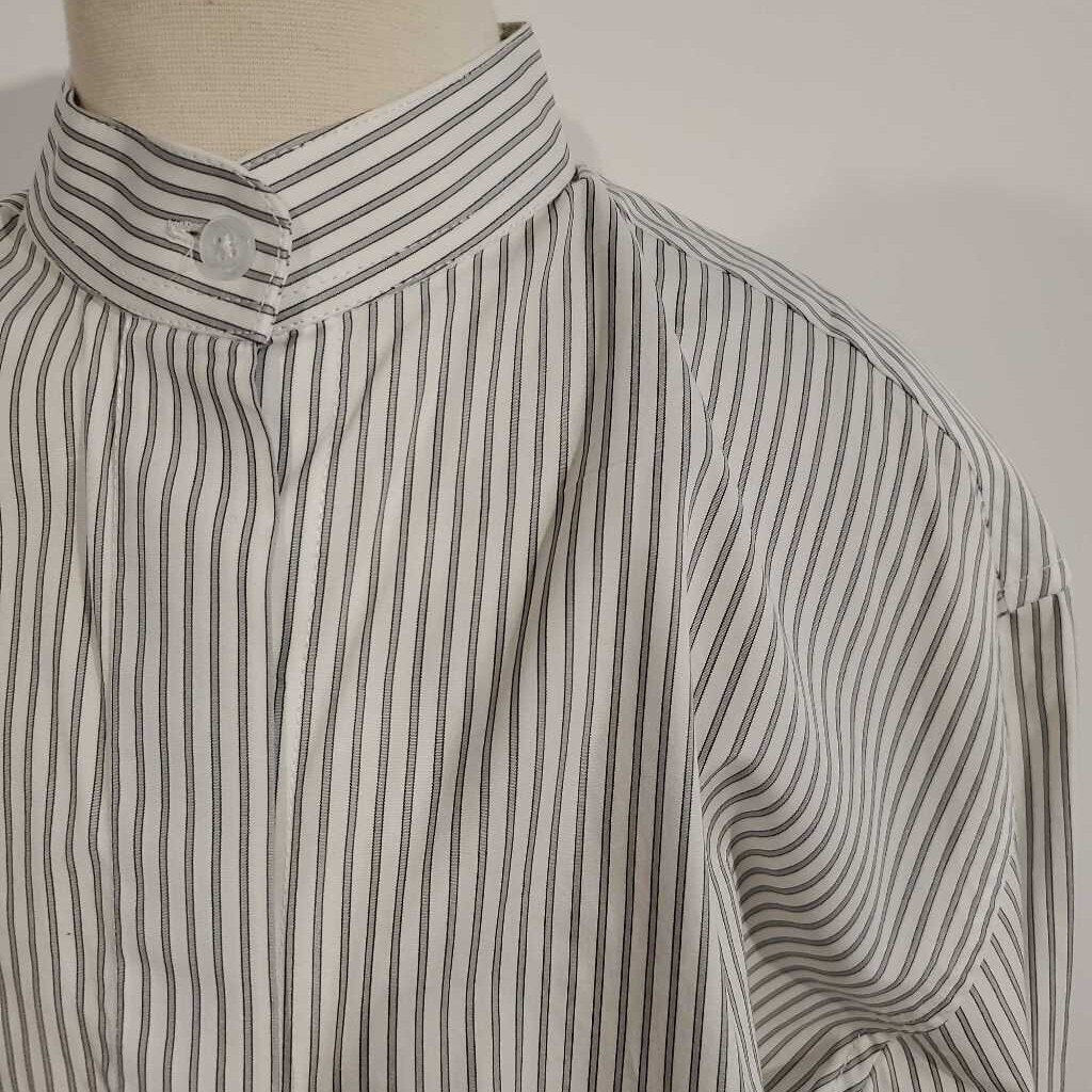 Marsha De Arriaga Royal Blue White Stripe Hunt Shirt 10/12