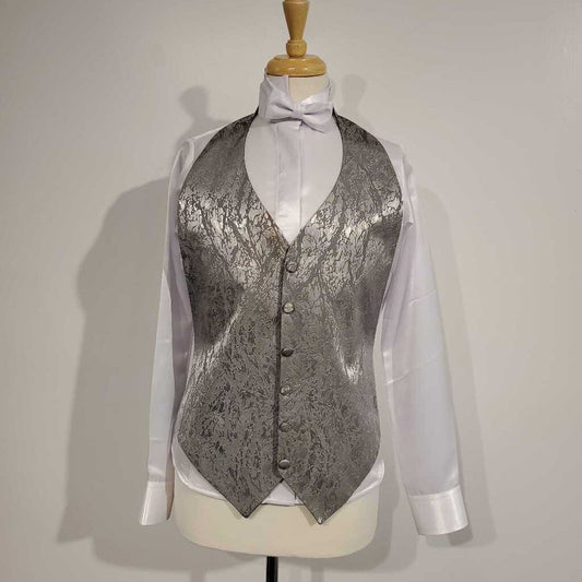 Silver Cumberbund Vest