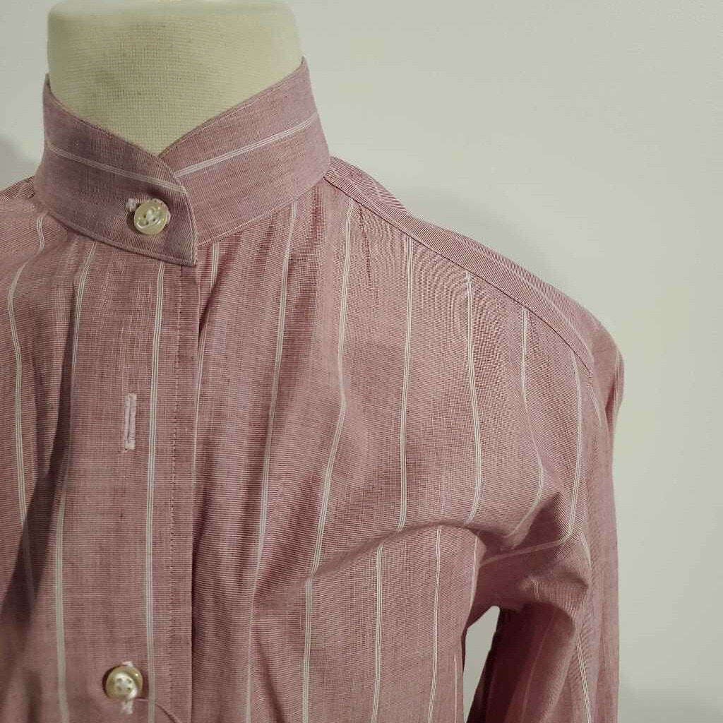 Rust Stripe Hunt Shirt No Collar