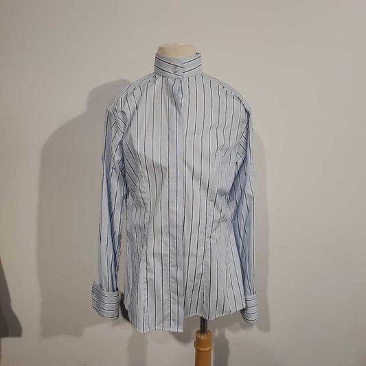 Multi Blue Stripe Hunt Shirt No Collar