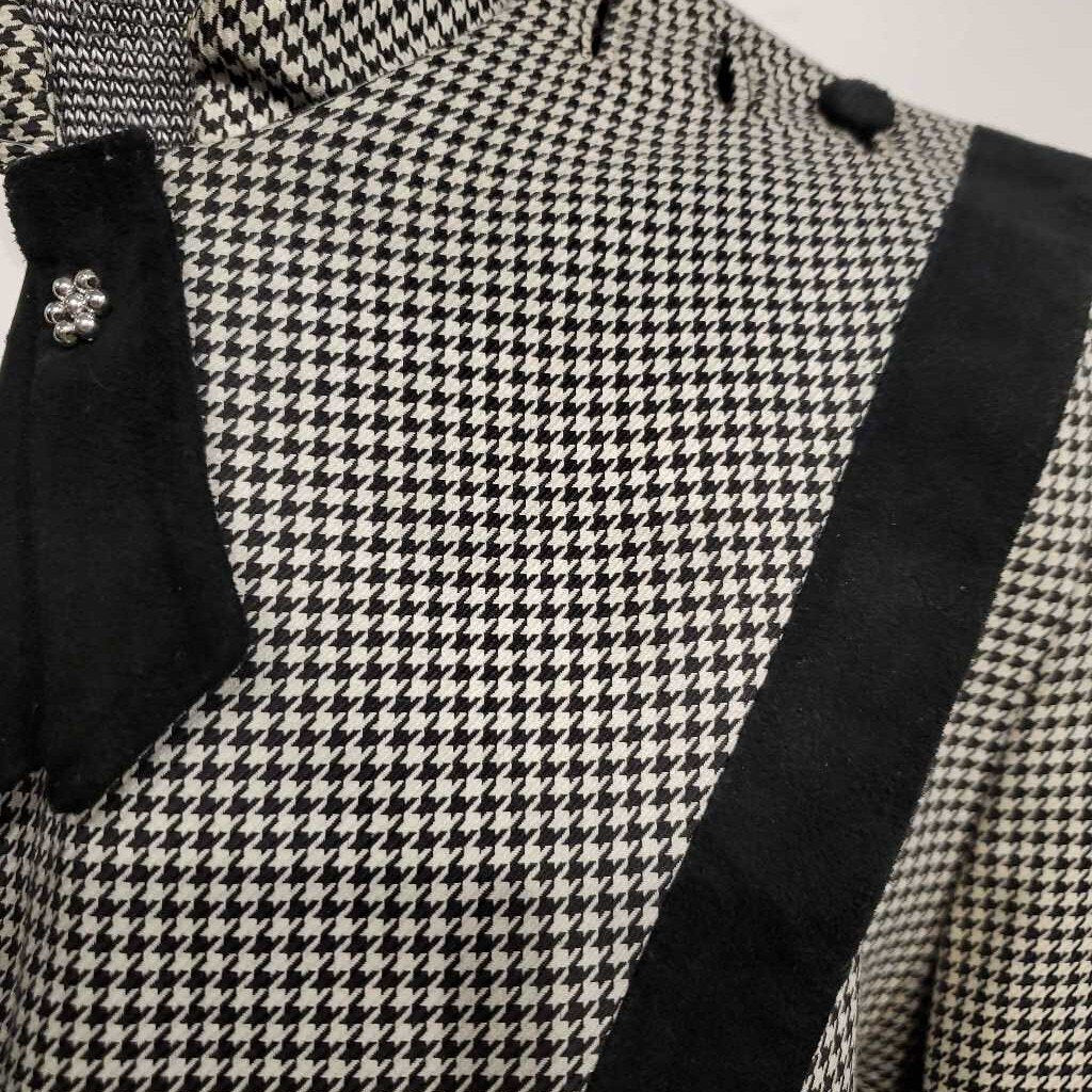 Black and White Houndstooth Western Jacket