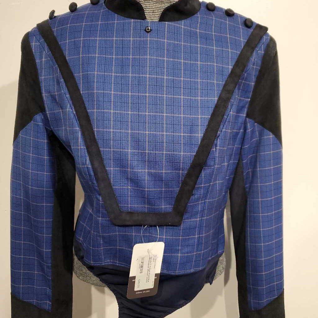 Royal Blue Windowpane Western Jacket