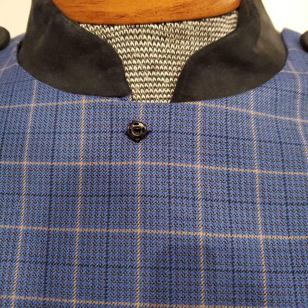 Royal Blue Windowpane Western Jacket