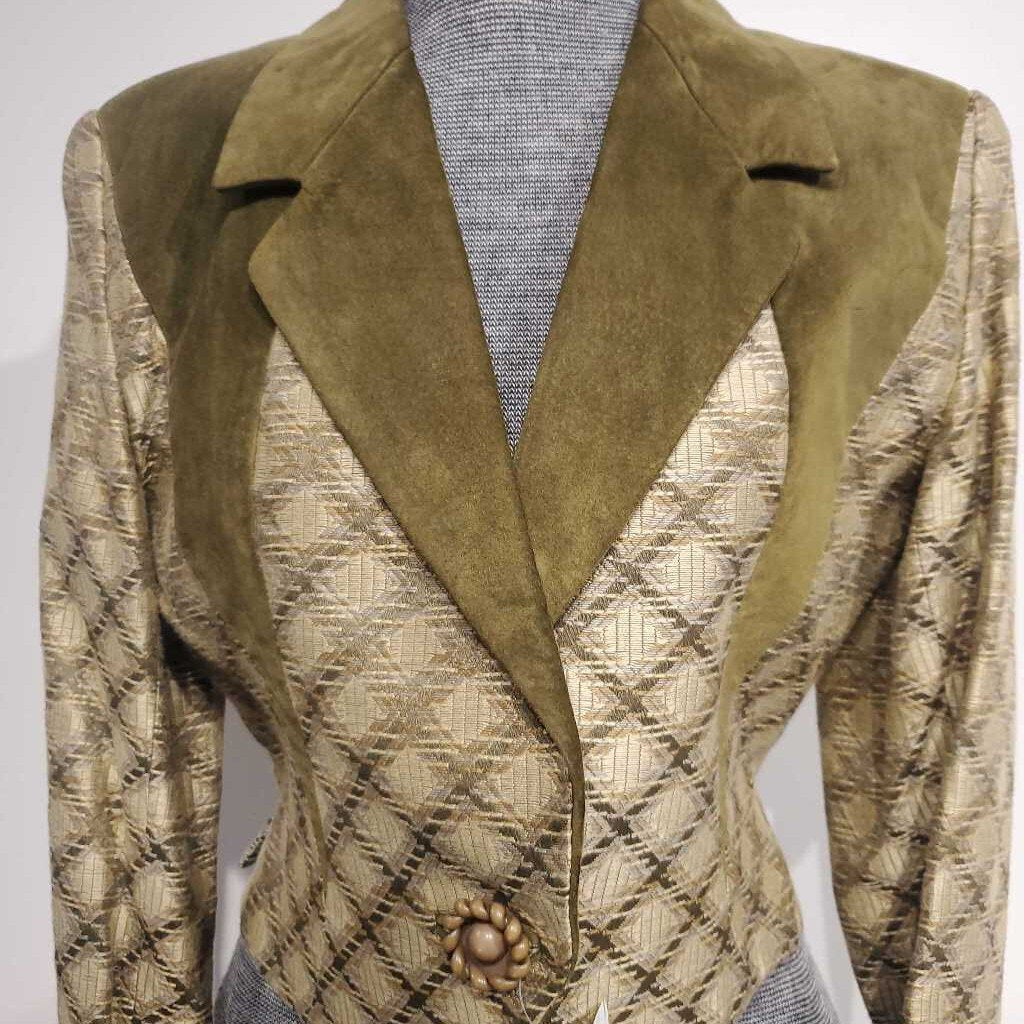 Olive Western Jacket with Matching Ultrasuede Chaps