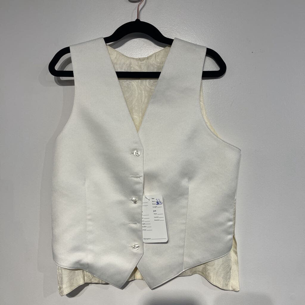 Consignment White Satin Vest